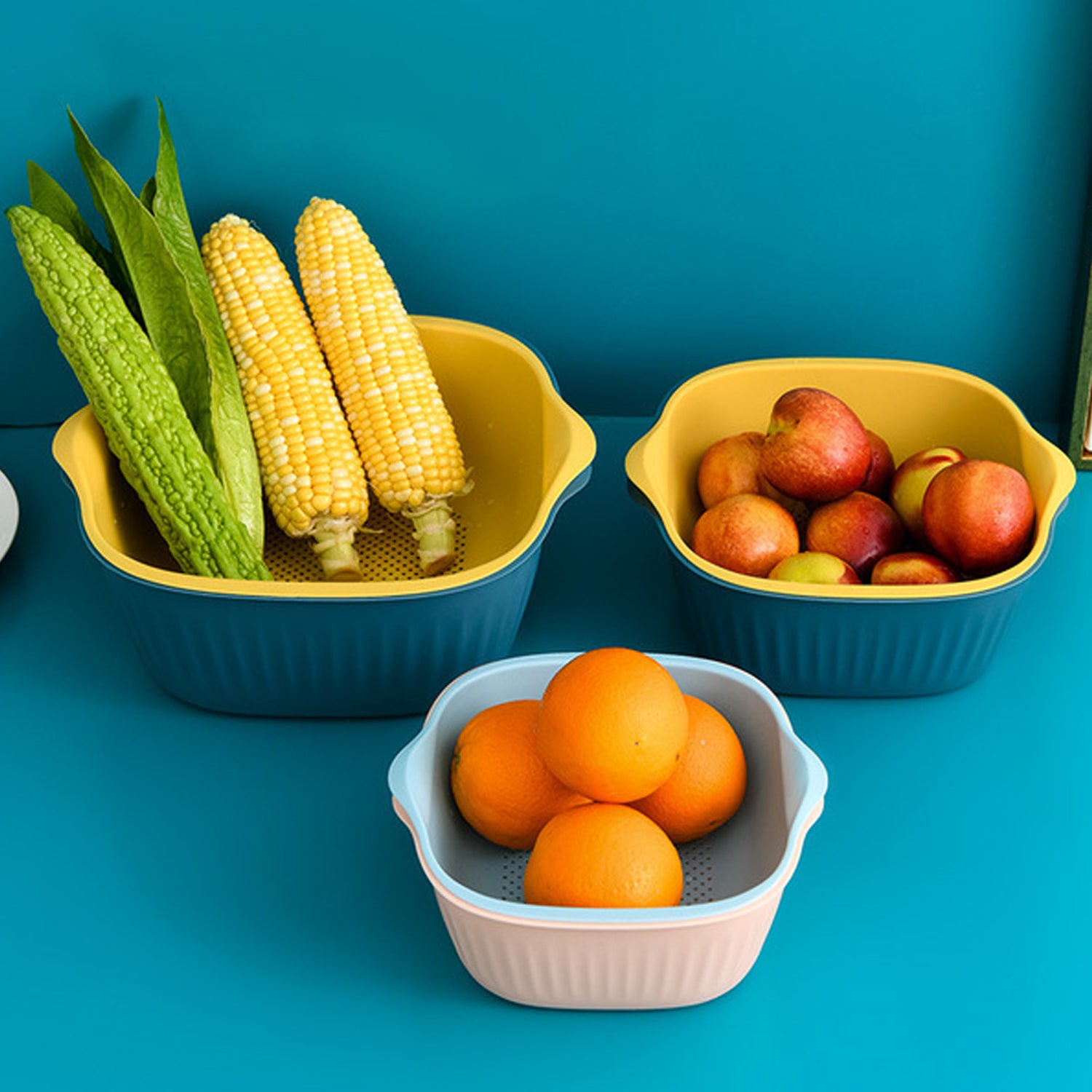 5228a  Kitchen Bowl Plastic Washing Bowl And Strainer Drainer Basket For Home  Kitchen Use 5228a  Kitchen Bowl Plastic Washing Bowl And Strainer Drainer Basket For Home  Kitchen Use